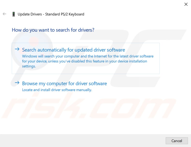 update your keyboard driver step 2