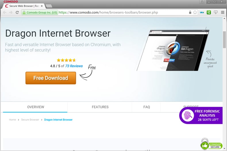 Comodo Dragon Web Browser Review