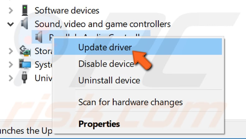 update audio drivers step 2