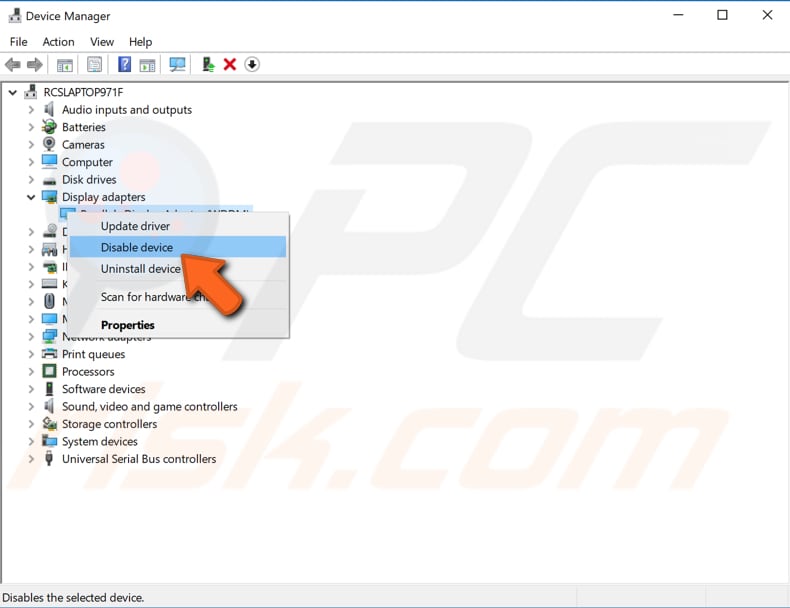 re-enable your display adapter