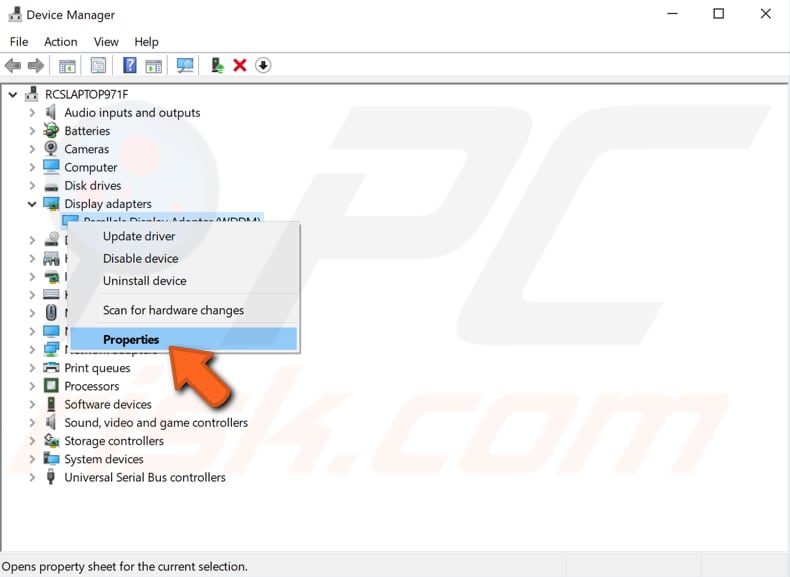 roll back monitor and display drivers step 2