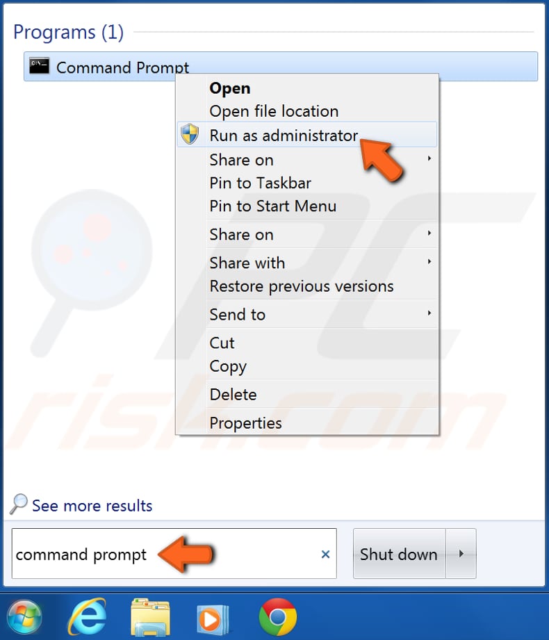 fix system error 5 has occurred in windows 7 step 1