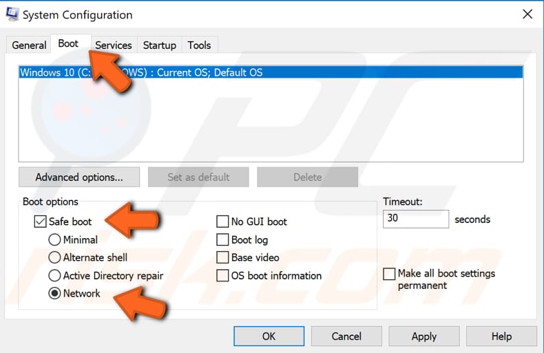 start windows in safe mode step 3