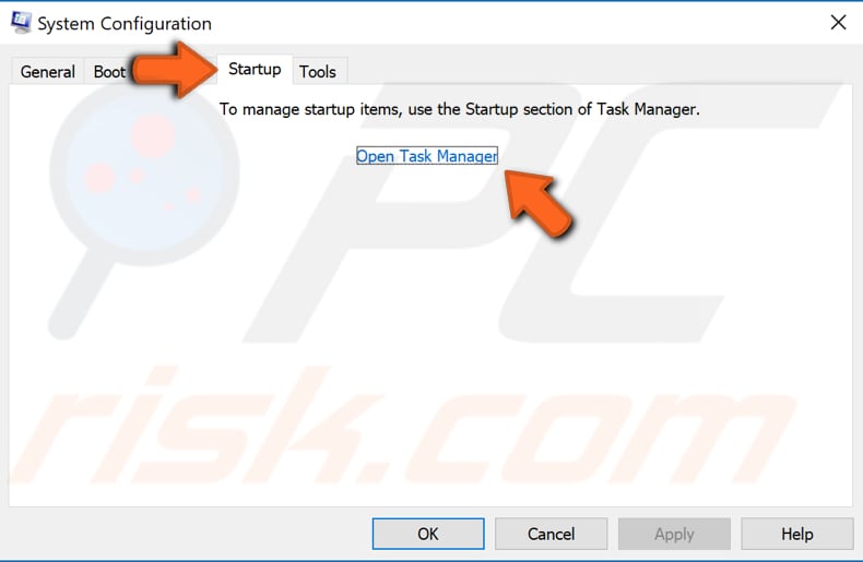 stop malicious software from running on startup step 1