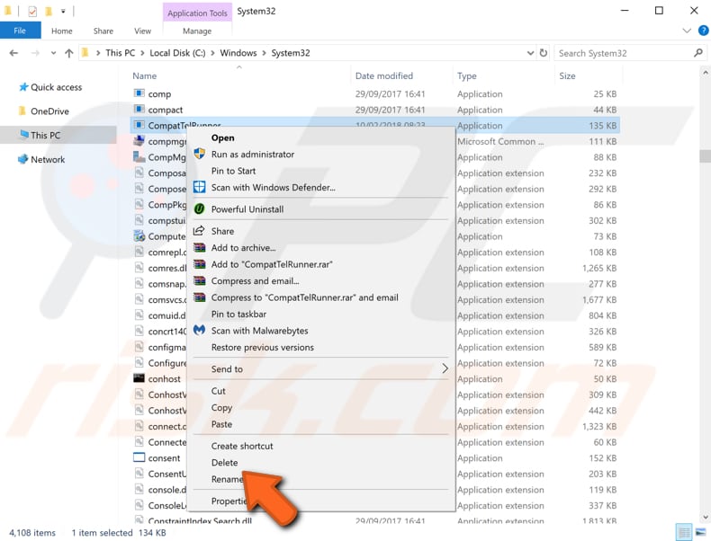 how to delete compattelrunner step 8