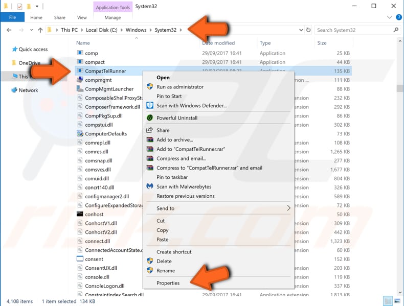 how to delete compattelrunner step 1