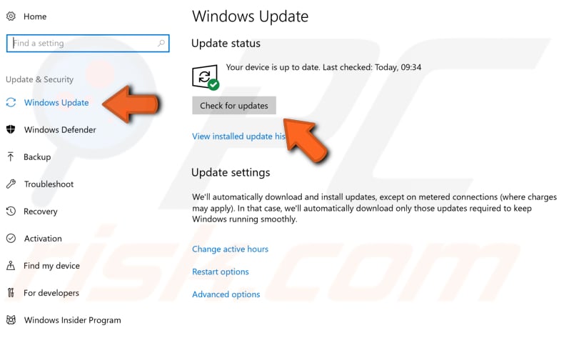 update windows step 2