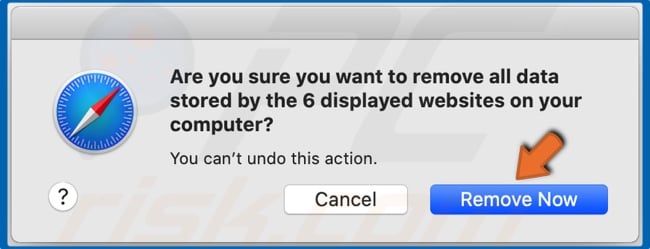 Click Remove Now to confirm the action