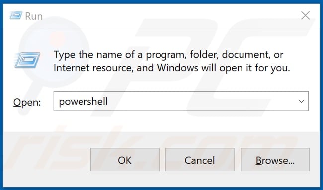 Type in powershell and open it in elevated mode