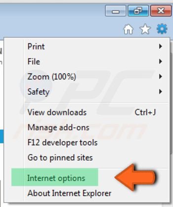 Internet Explorer settings reset clicking on Internet options