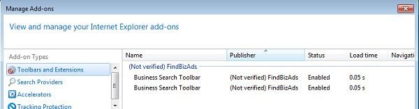 business search toolbar internet explorer