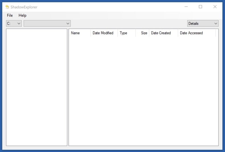Shadow Explorer browsing pre-infection Volume Shadow Copies