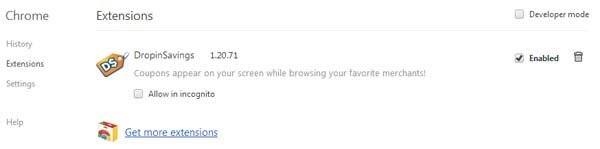 dropinsavings Google Chrome