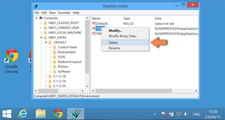 how to delete registry entries step 6 - delete unwanted registry entry