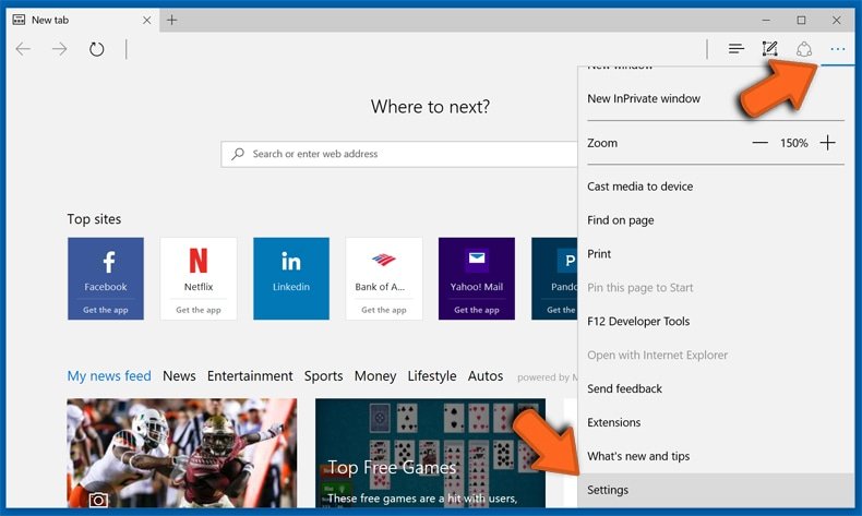 Đặt lại cài đặt Microsoft Edge bước 1