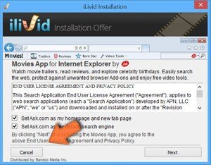 declining installation of browser hijackers while downloading free software sample 2