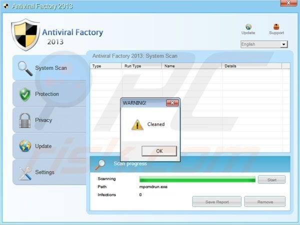 Antiviral Factory 2013 registration step 4