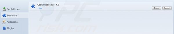 Continue to Save removal from Mozilla FireFox