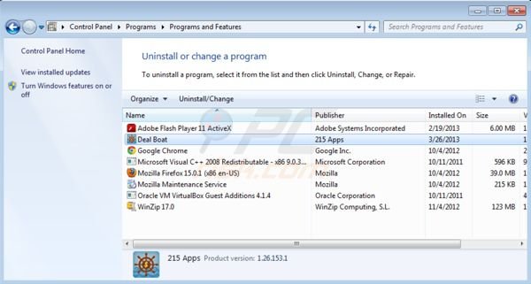 Deal Boat uninstall