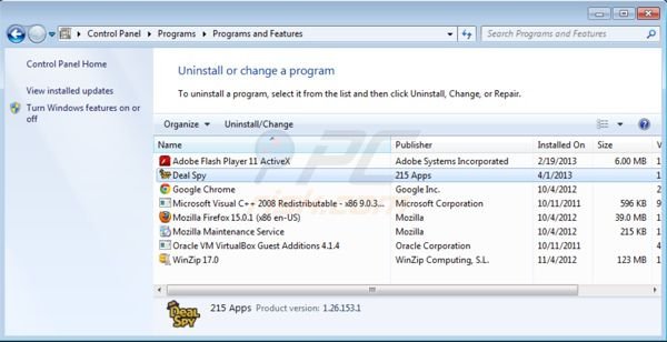 Deal Spy uninstall