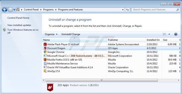 Discount Dragon uninstall