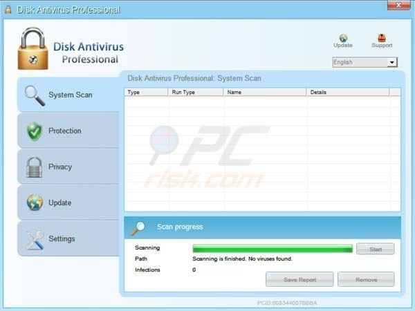 Disk Antivirus Professional color change after registration