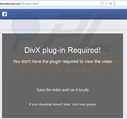 Fake divx plugin spreading malware sample 1