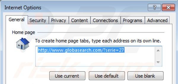 Glosasearch.com redirect removal from Internet Explorer