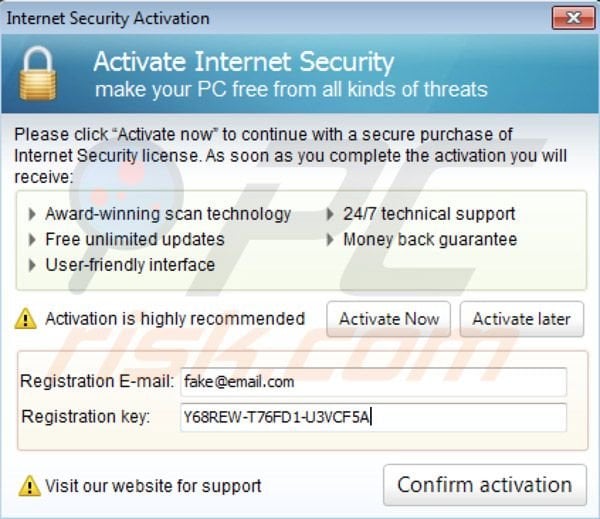 Internet Security 2014 activation key