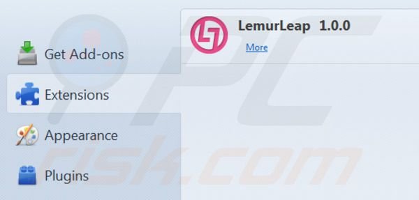 LemurLeap removal from Mozilla FireFox