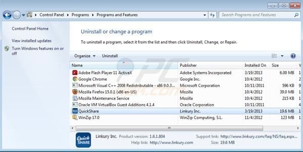 QuickShare uninstall