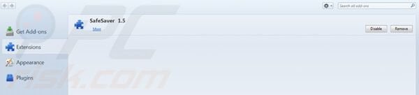 Safe Saver removal from Mozilla FireFox