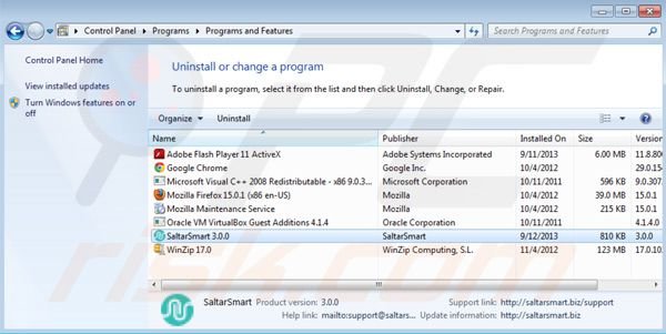 SaltarSmart uninstall