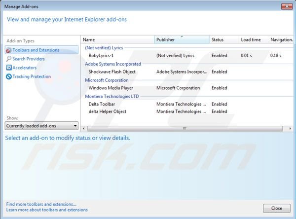 Searchgol removal from Internet Explorer