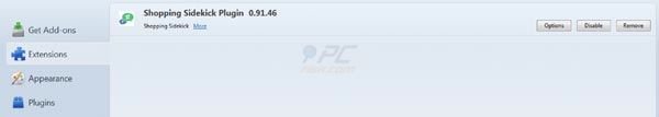 Shopping Sidekick removal from Mozilla FireFox