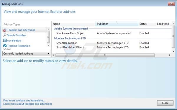 SmartBar removal from Internet Explorer