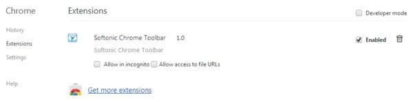 Softonic Chrome Toolbar