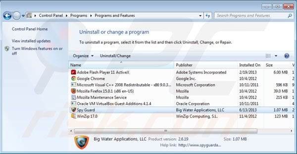 Spy Guard uninstall