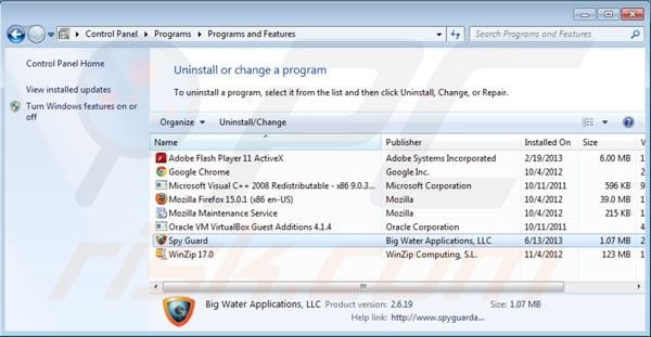 Spy Guard uninstall