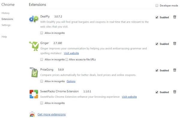 sweetpacks adware Google Chrome