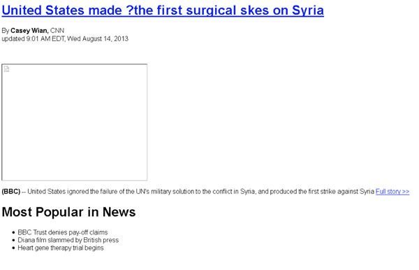 USA produced the first strike against Syria fake email spreading malware