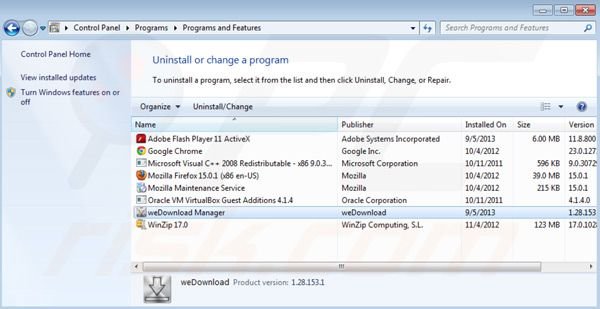 Wedownload Manager uninstall