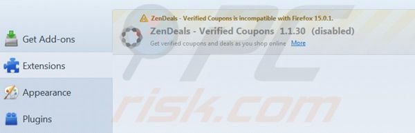 Zendeals removal from Mozilla Firefox