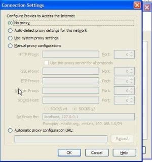 Internet Explorer Connection Settings