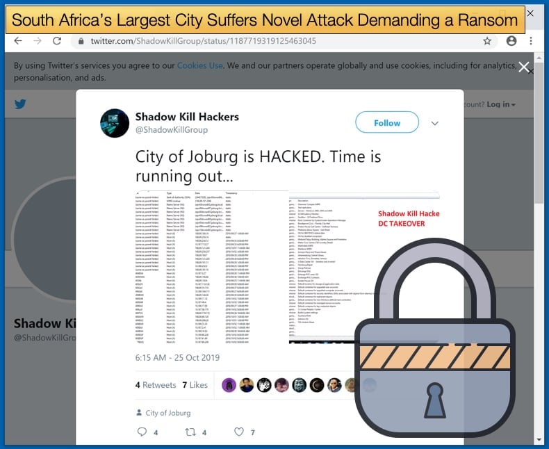 Johannesburg attacked by ransomware