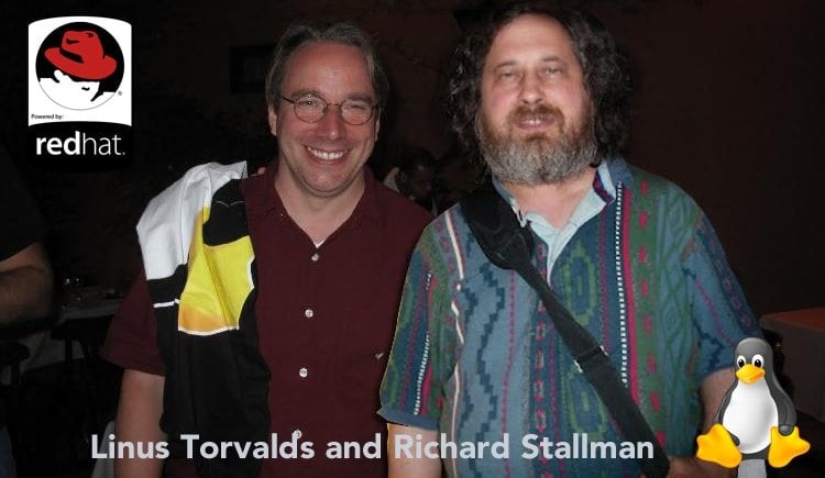 Richard Stallman and Linus Torvalds