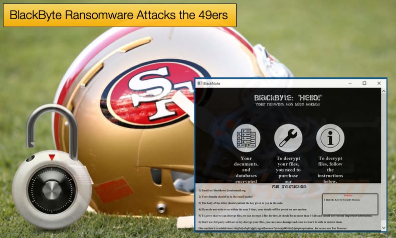 blackbyte ransomware attacks 49ers