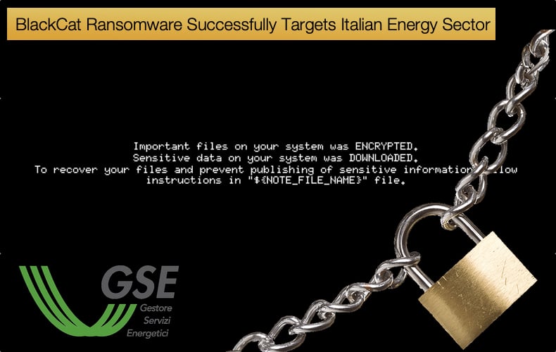 blackcat ransomware targets Italian GSE