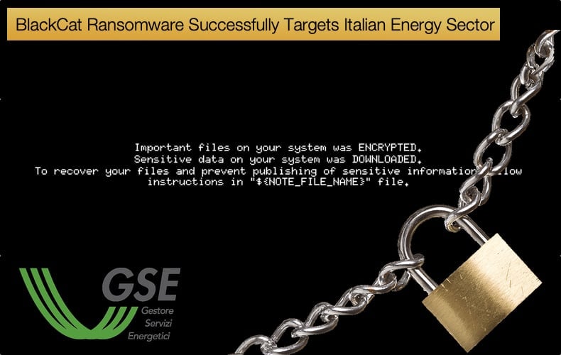 blackcat ransomware targets Italian GSE