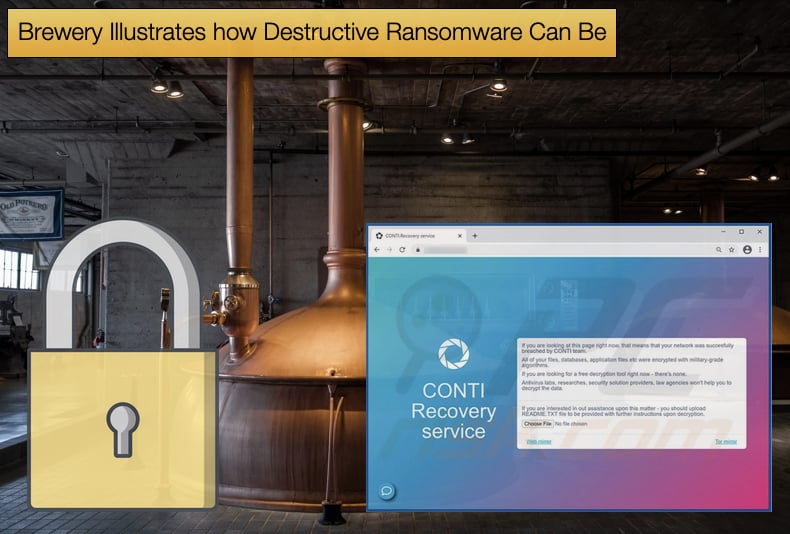 brewery hit by conti ransomware